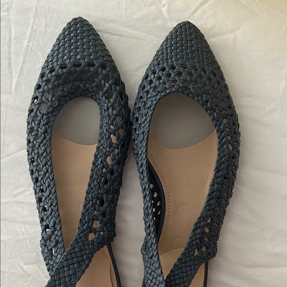 Boden Navy Woven Women's Flats